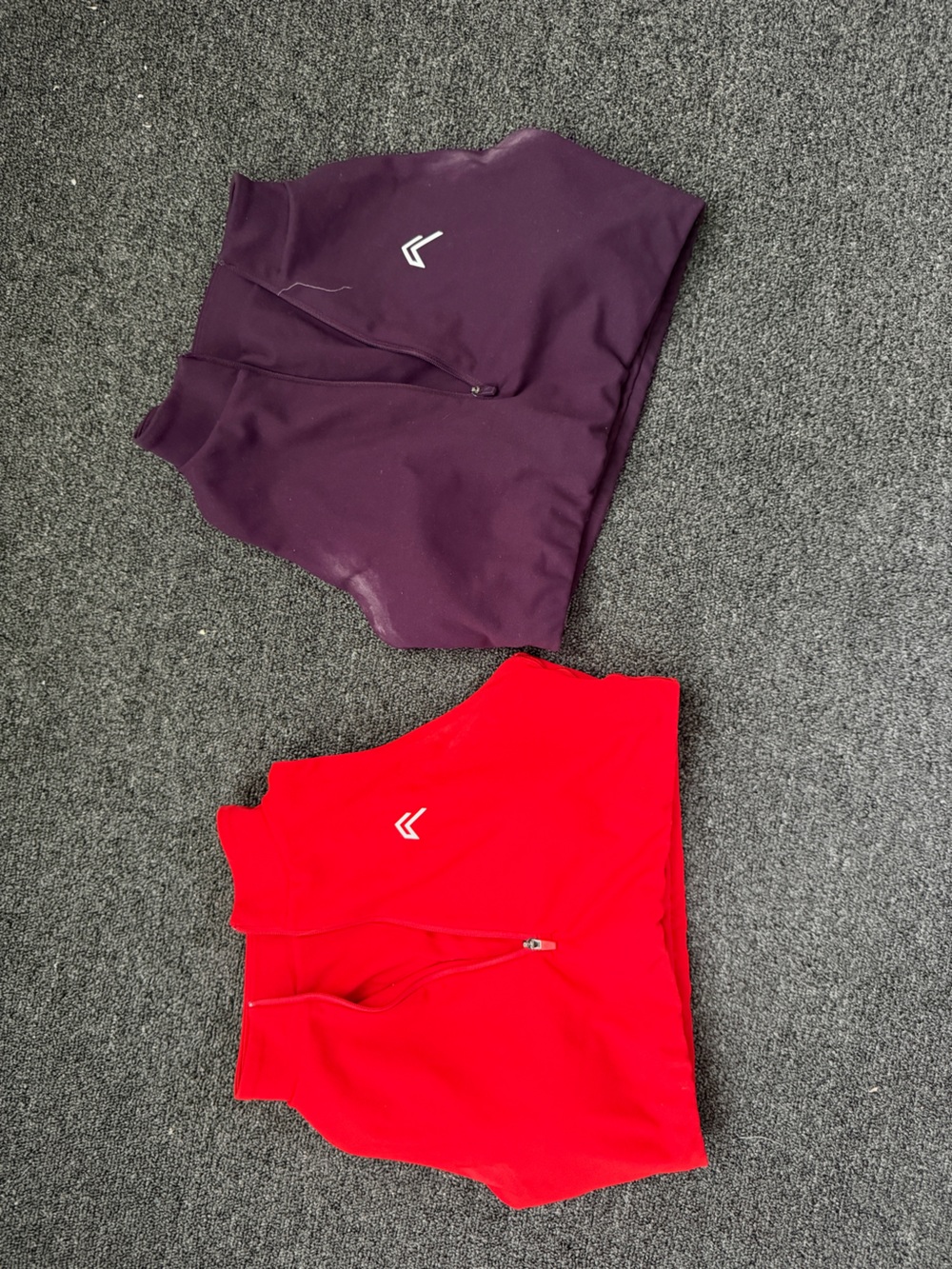 Oner Active Zip-Front Sports Bras in Purple and Red